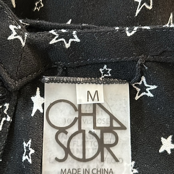 Chaser Celestial Stars & Lightning Bolts V-Neck V-Back Empire Waist Maxi Dress - Picture 3 of 11